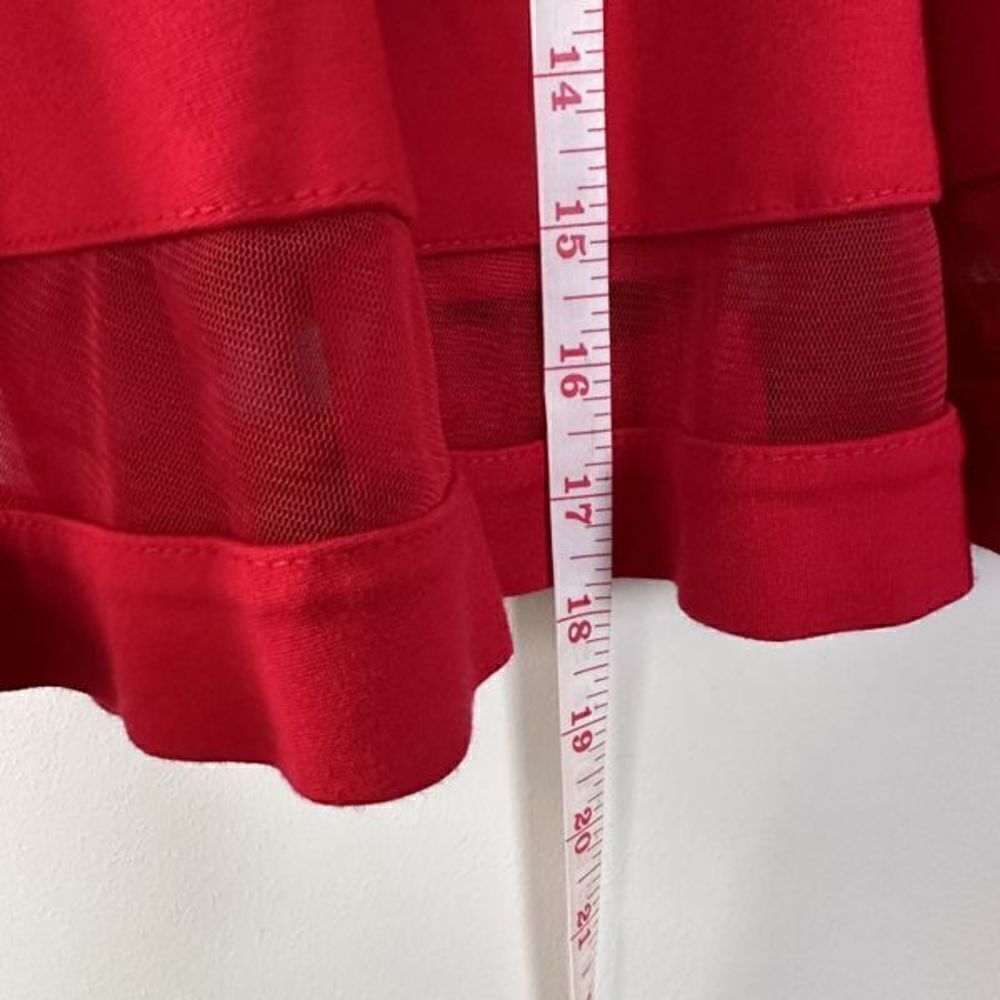 Lulu’s Sheer Factor Red Mesh Skater Dress - Picture 4 of 14